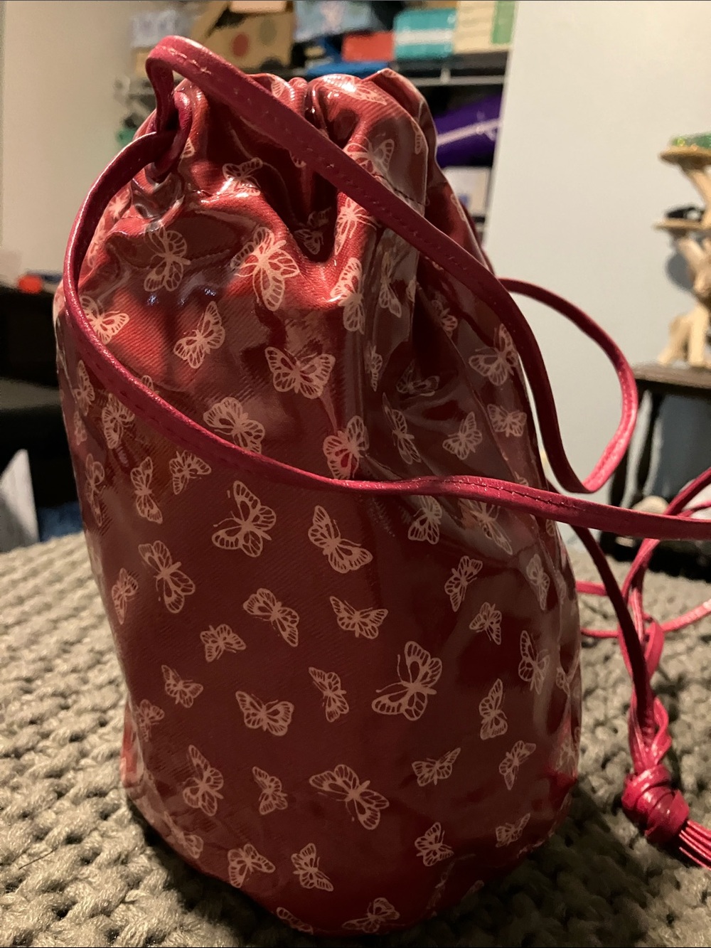 Bottega Veneta butterfly print crossbody bag.
